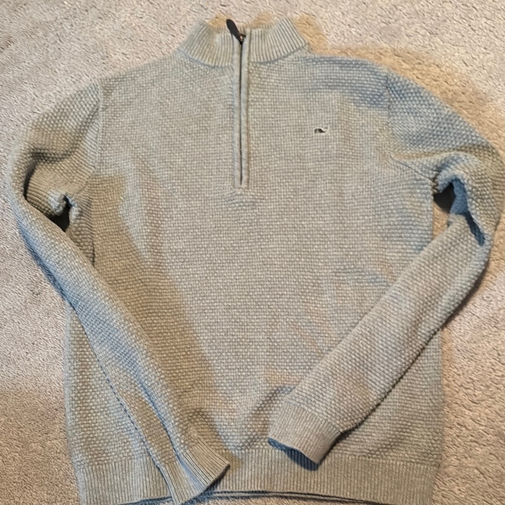 Light Heather Gray Zip Up Sweater